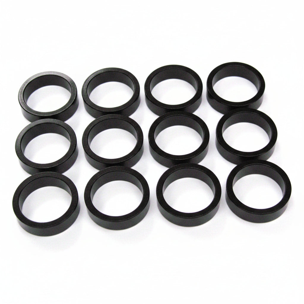 Alloy A-Head Set Spacer - Black, 28.6mm (1 1/8') x 10mm height (each)